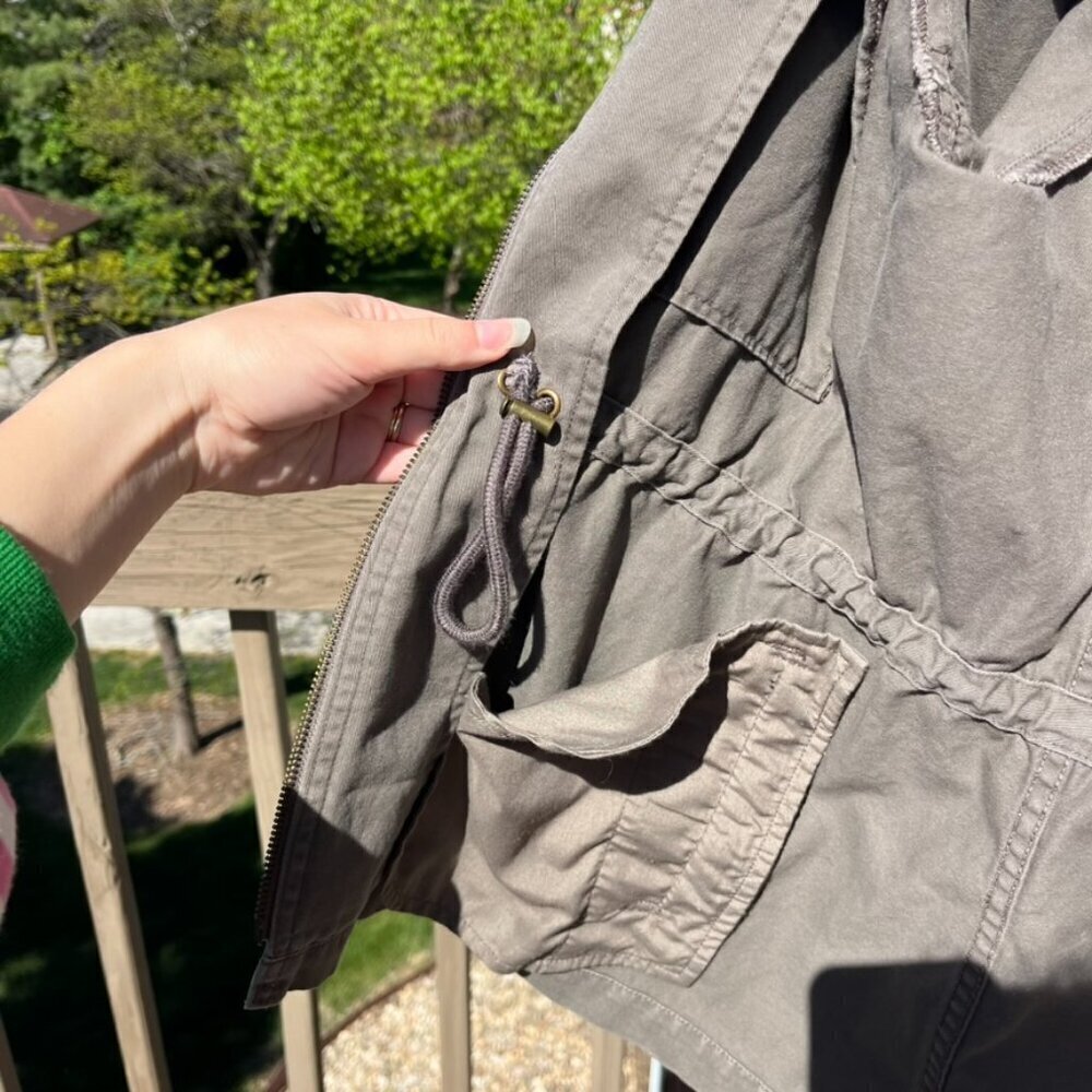 Garnet Hill Organic-Cotton Cargo Jacket Women's 8 - Picture 6 of 7